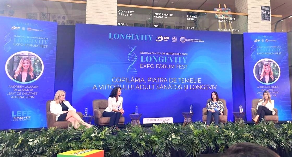 Copilăria, piatra de temelie a viitorului adult sănătos și longeviv: Raluca Prodan la Longevity Expo Forum Fest